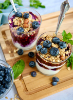 blueberry compote and parfait