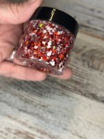 Glitter Hair Gel ( Red and White ) - Image 2