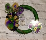 The Feathered Festivity Mardi Gras Wreath