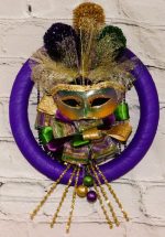 Royal Flourishes Mardi Gras Wreath